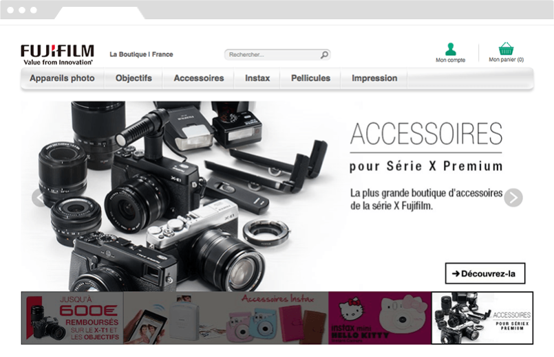  Boutique  en ligne  Fujifilm  Agence DnD